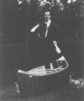 [Todd Strong in a canoe, photo]